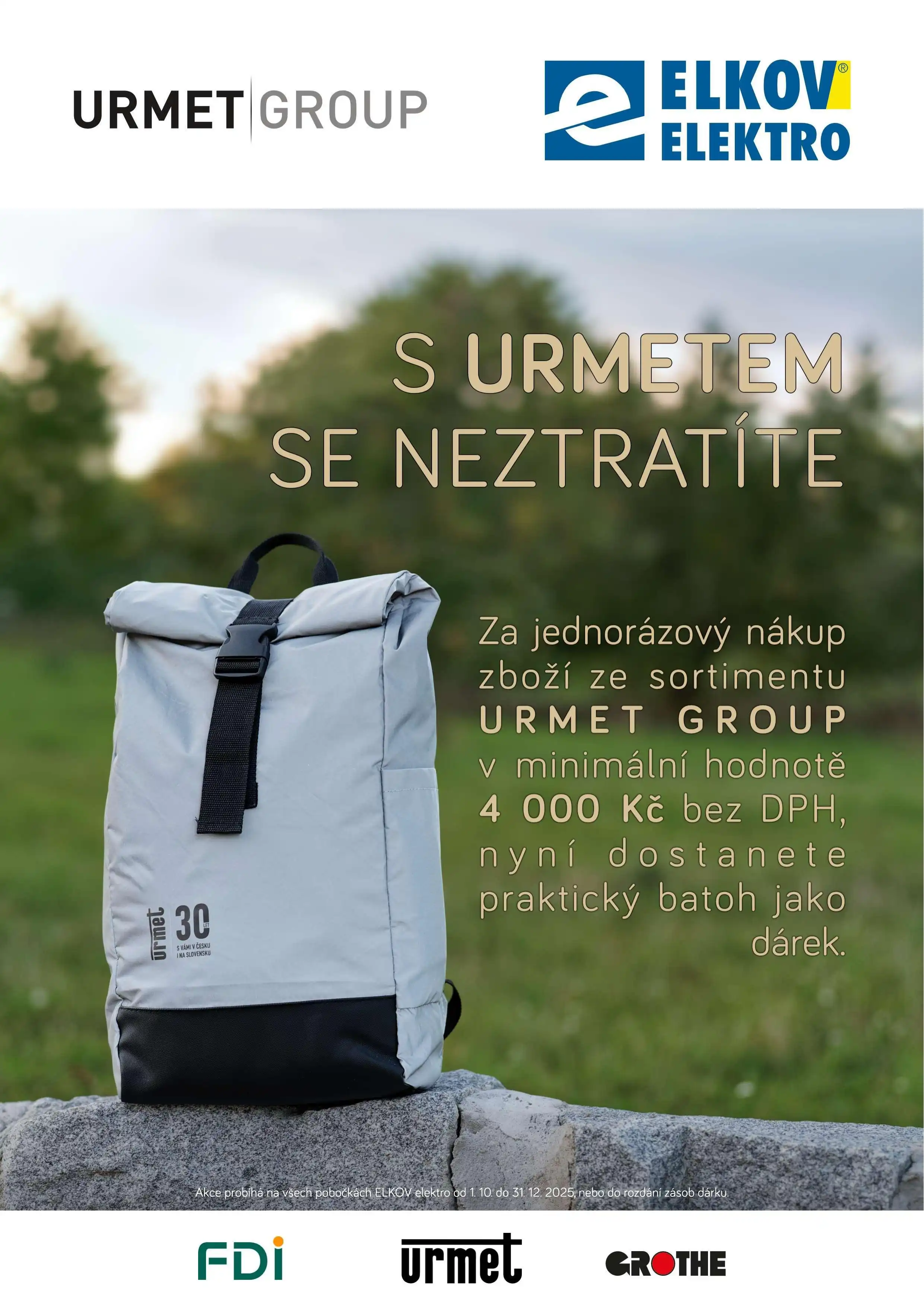 Prodejní akce URMET - batoh 2025